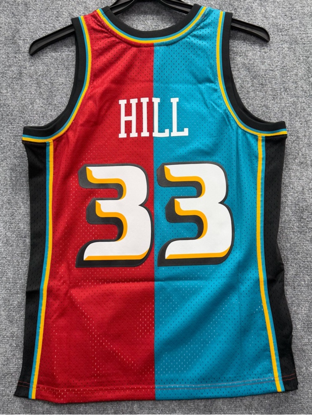 Mitchell & Ness Detroit Pistons Grant Hill NBA Split Swingman Jersey 1999 Size M - Picture 3 of 11